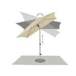 SMART Ø250cm 8-dijelni aluminij premazan prahom