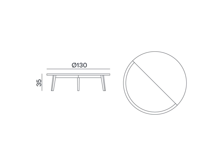 GRAY Round coffee table