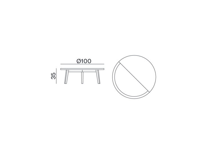 GRAY Round coffee table