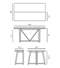 GRAY Stol / Konzola