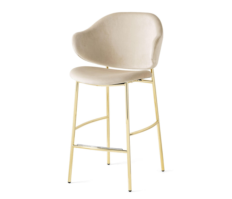 HOLLY Padded stool with metal frame