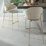 HOLLY Padded stool with metal frame