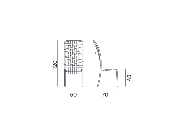 INOUT 855 Outdoor chair with long back