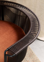 ALTON Fotelja s metalnim okvirom i naslonom od kožne užadi