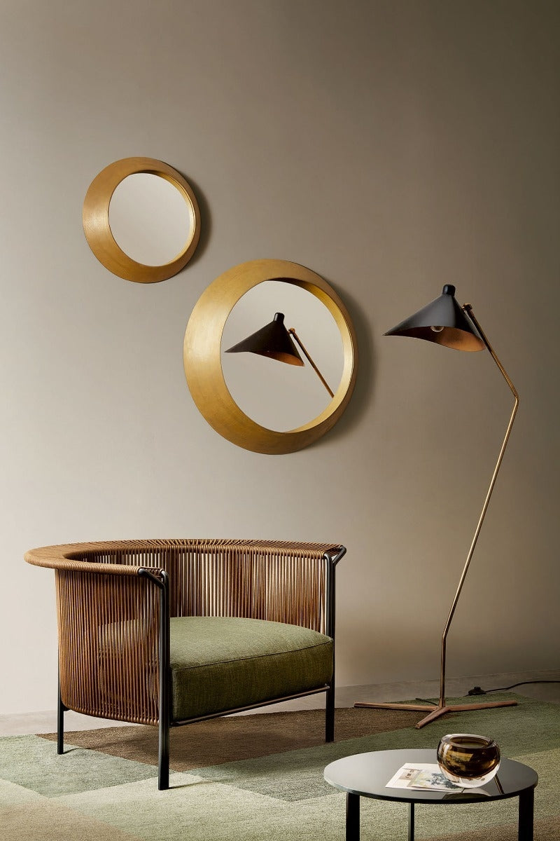 ALTON Fotelja s metalnim okvirom i naslonom od kožne užadi