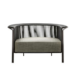 ALTON Fotelja s metalnim okvirom i naslonom od kožne užadi