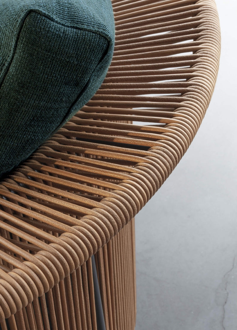 ALTON Fotelja s metalnim okvirom i naslonom od kožne užadi