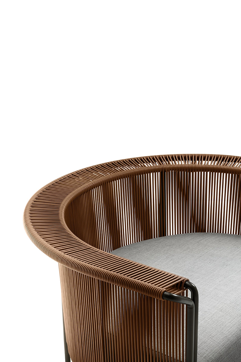 ALTON Fotelja s metalnim okvirom i naslonom od kožne užadi