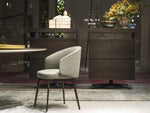 BEA Tapecirana blagovaonska stolica i fotelja s metalnim okvirom