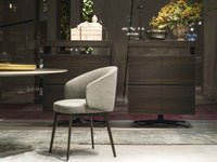BEA Upholstered dining chair and armchair with metal frame