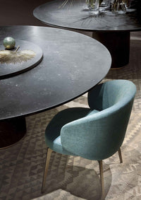 BEA Upholstered dining chair and armchair with metal frame