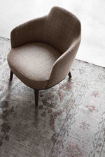 LUCYLLE Tapecirana ležaljka s drvenom konstrukcijom