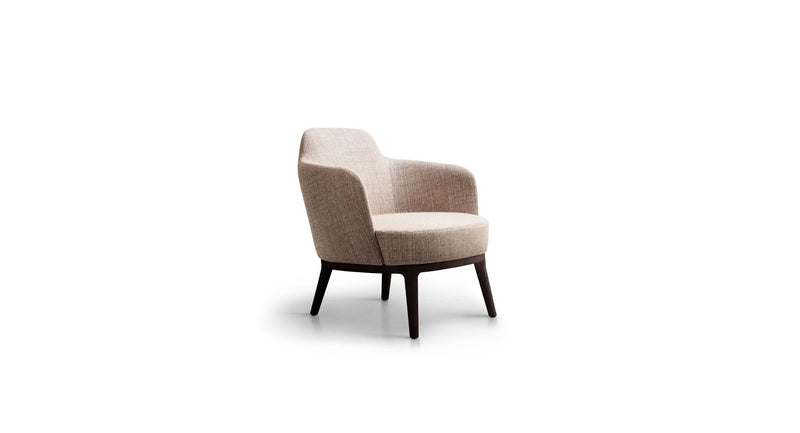 LUCYLLE Tapecirana ležaljka s drvenom konstrukcijom