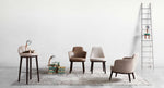 LUCYLLE Dining armchair in leather