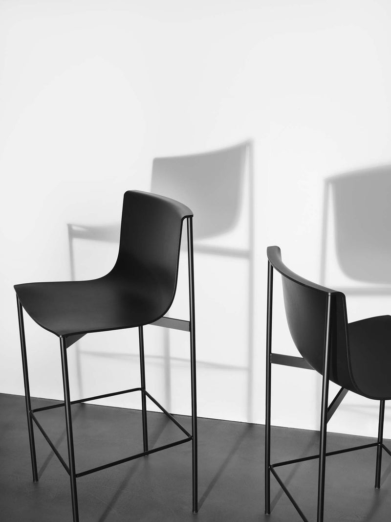 OMBRA Upholstered low stool with armrests