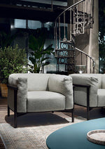 TAIKI Fotelja s drvenim okvirom i mekim jastucima