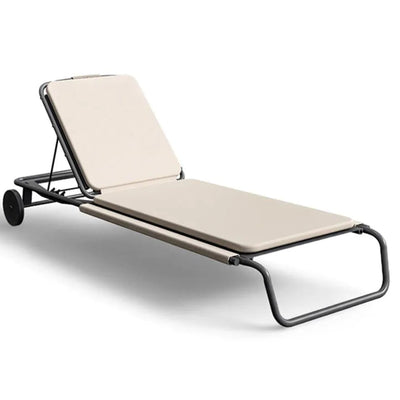 COCO Sunlounger graphite with cord ecru