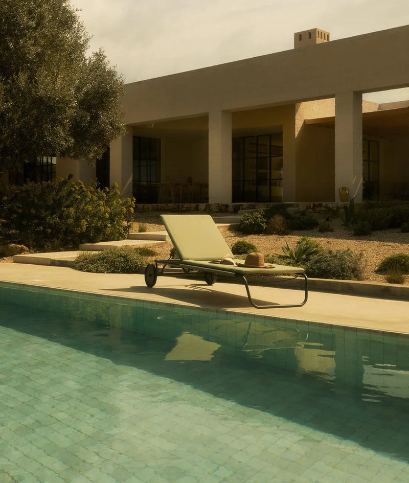 COCO Ležaljka za sunčanje grafit s užetom ecru