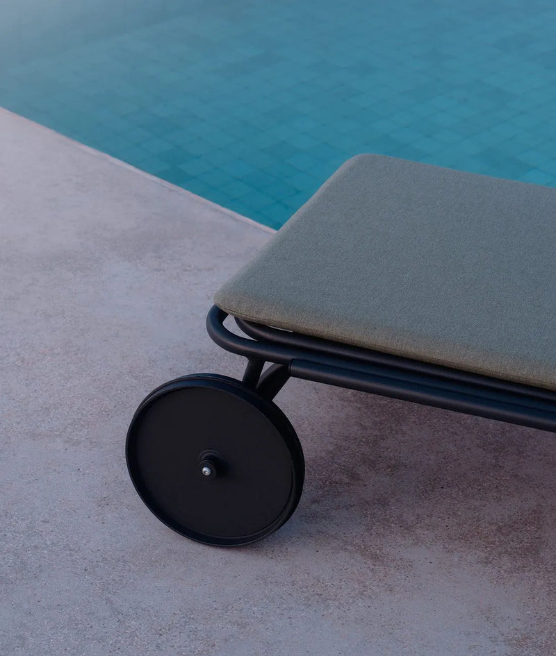 COCO Ležaljka za sunčanje grafit s užetom ecru