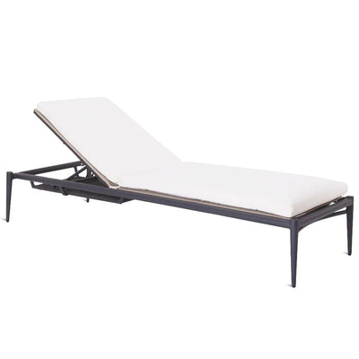 LUCE Sunlounger aluminum with sand fabric
