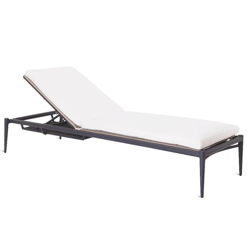 LUCE Sunlounger aluminum with sand fabric