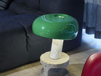 SNOOPY Table lamp with white Carrara's marble base, green