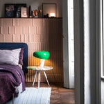 SNOOPY Table lamp with white Carrara's marble base, orange