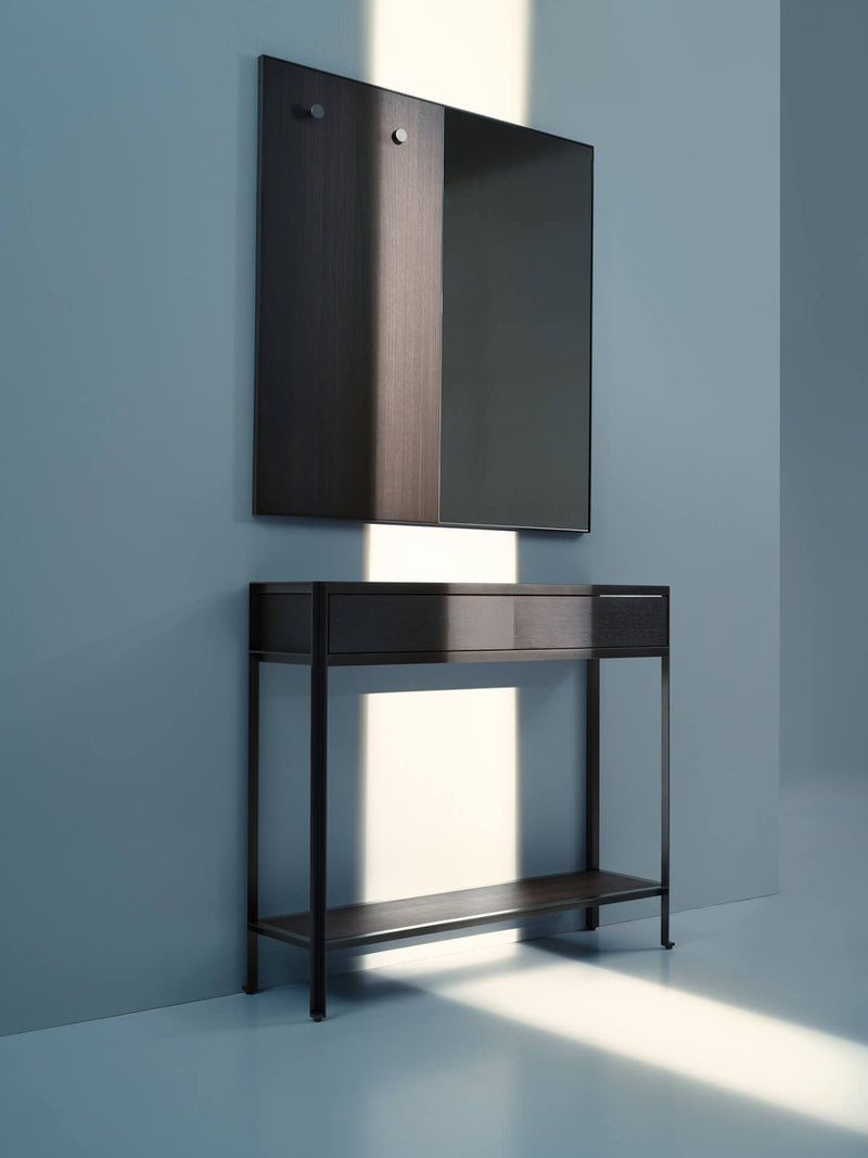 LINA Konzolni stol s ladicama i ogledalom/ručkama za vješalice