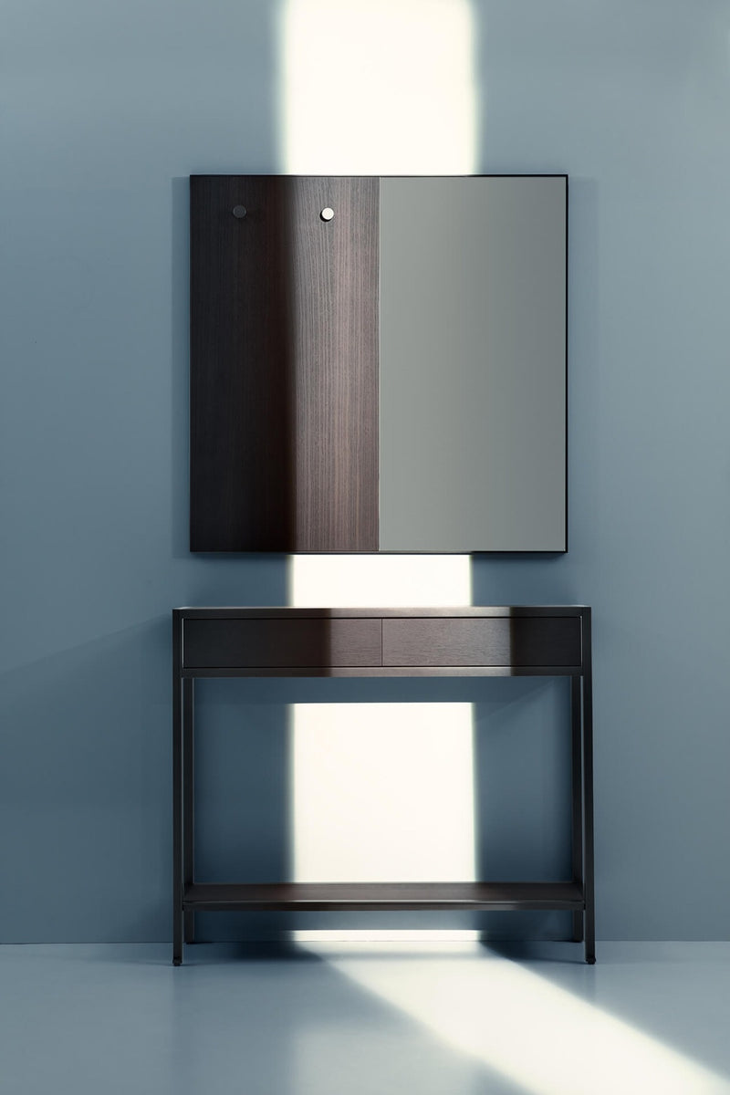 LINA Konzolni stol s ladicama i ogledalom/ručkama za vješalice