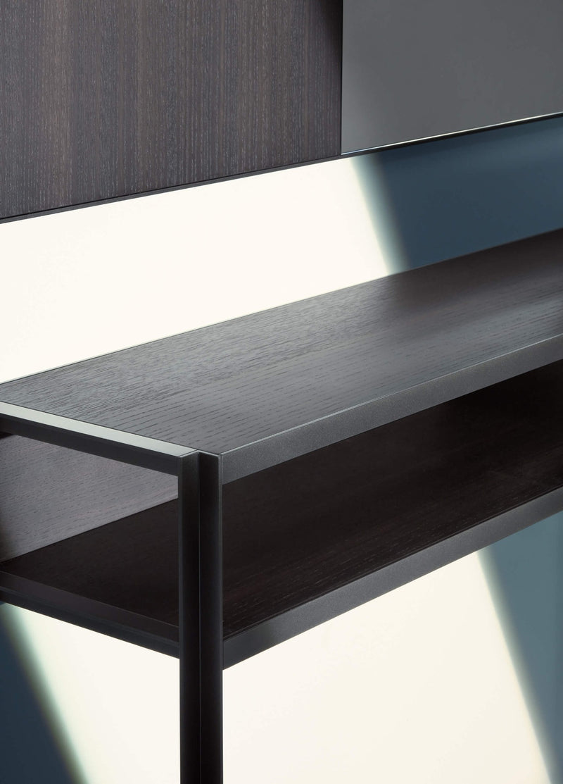 LINA Konzolni stol s ladicama i ogledalom/ručkama za vješalice