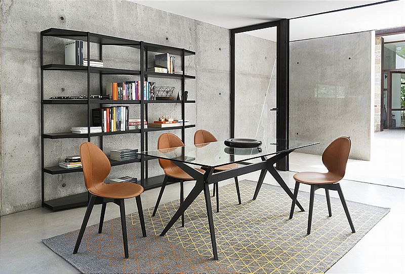 KENT Glass dining table 160cm