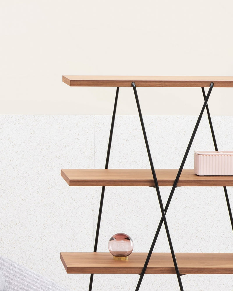 MATASSA Polica za knjige sa strukturom od željezne armature