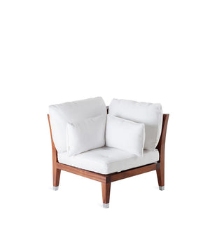C'EST LA VIE corner module in mahogany with cushions