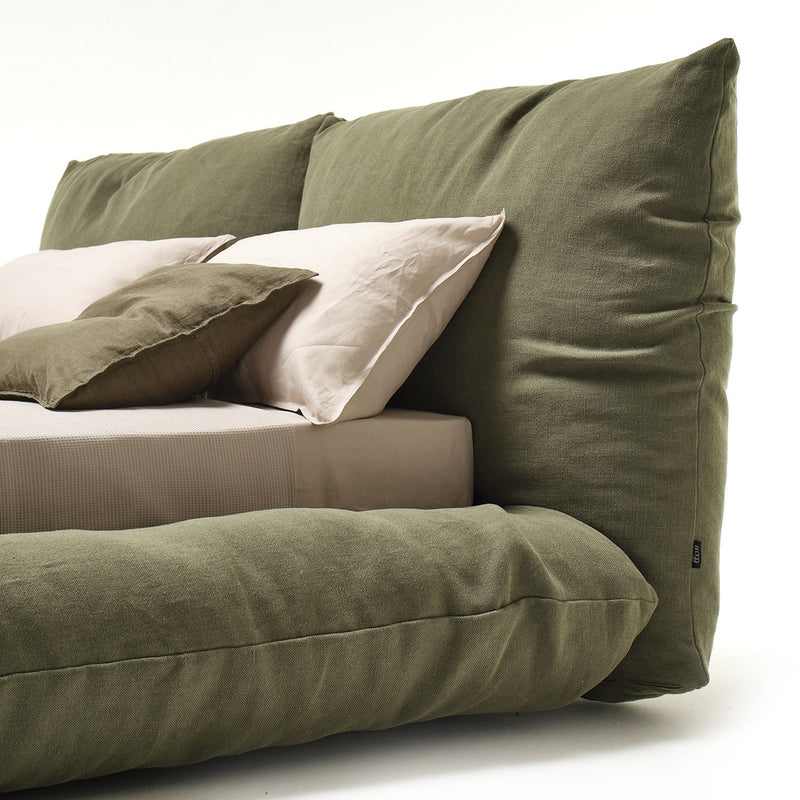 ALBA Tapecirani krevet sa skidivom navlakom, u kompletu s letvičastom bazom od bukovog drva