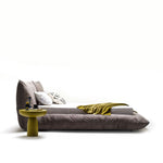 ALBA Tapecirani krevet sa skidivom navlakom, u kompletu s letvičastom bazom od bukovog drva