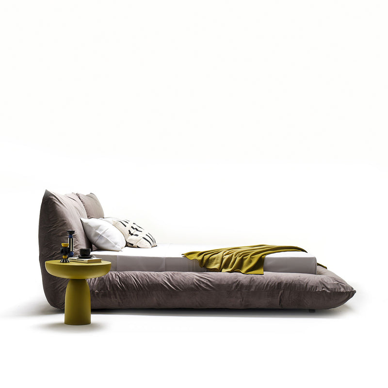 ALBA Tapecirani krevet sa skidivom navlakom, u kompletu s letvičastom bazom od bukovog drva