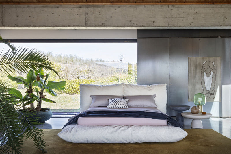 ALBA Tapecirani krevet sa skidivom navlakom, u kompletu s letvičastom bazom od bukovog drva