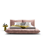 ALBA Tapecirani krevet sa skidivom navlakom, u kompletu s letvičastom bazom od bukovog drva