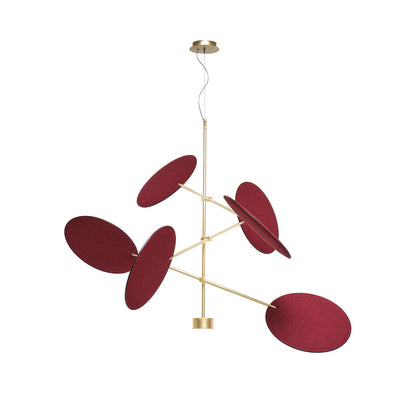 DIVA Suspension lamp with metal structure with adjustable disc holder arms