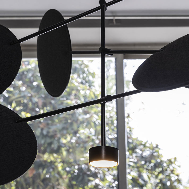 DIVA Suspension lamp with metal structure with adjustable disc holder arms