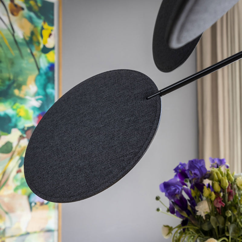 DIVA Suspension lamp with metal structure with adjustable disc holder arms