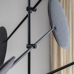DIVA Suspension lamp with metal structure with adjustable disc holder arms
