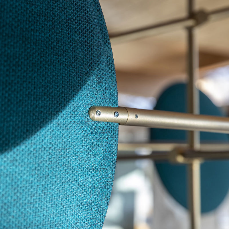 DIVA Suspension lamp with metal structure with adjustable disc holder arms