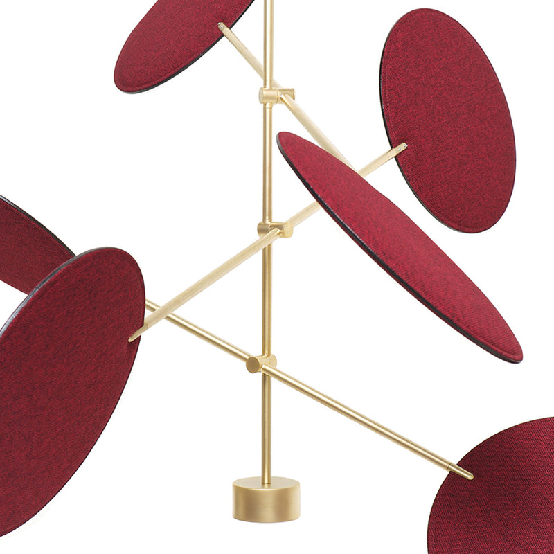 DIVA Suspension lamp with metal structure with adjustable disc holder arms