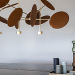DIVA Suspension lamp with metal structure with adjustable disc holder arms