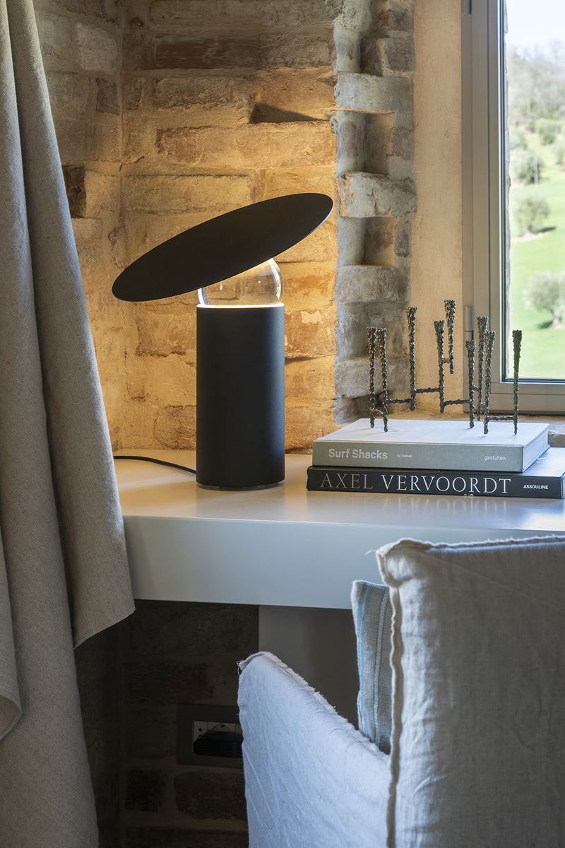 ERA Podesiva stolna svjetiljka s mogućnošću prigušivanja od metala s kristalnom sferom