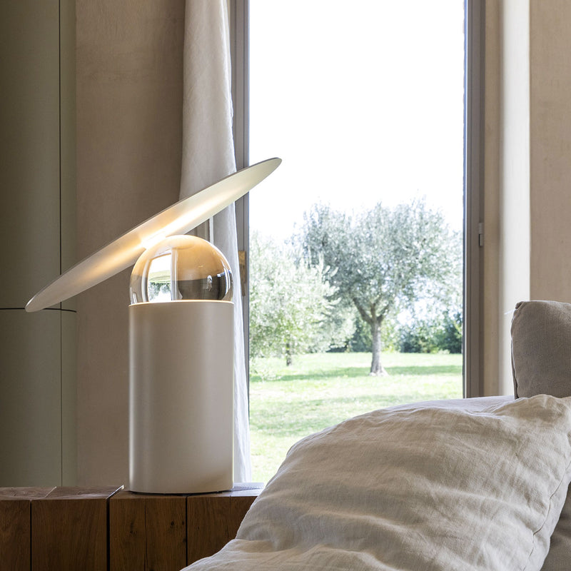 ERA Podesiva stolna svjetiljka s mogućnošću prigušivanja od metala s kristalnom sferom