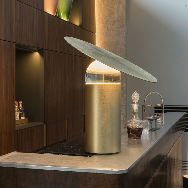 ERA Podesiva stolna svjetiljka s mogućnošću prigušivanja od metala s kristalnom sferom