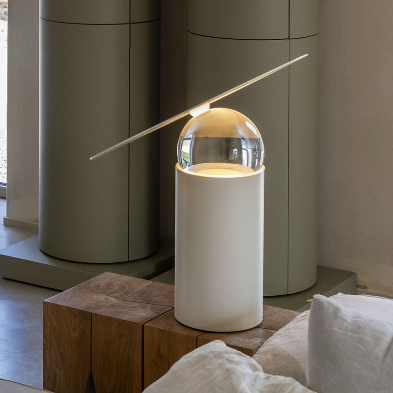 ERA Podesiva stolna svjetiljka s mogućnošću prigušivanja od metala s kristalnom sferom