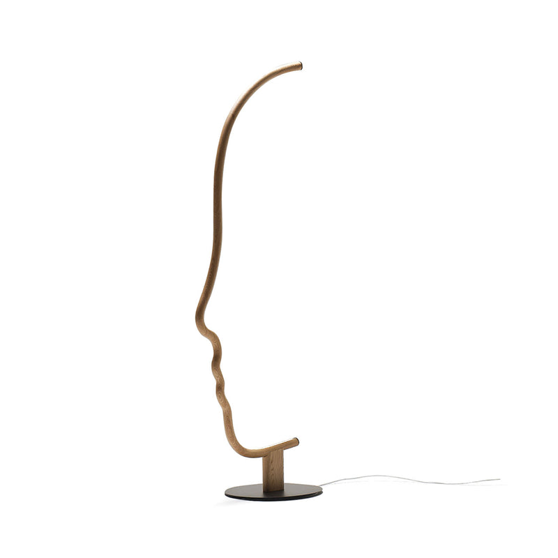 Vis a Vis Podna svjetiljka s prigušivom LED diodom i oblikovanom strukturom od drva